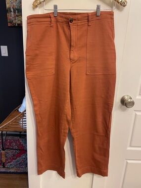 Women’s Casual Rust Orange Utility Pants Gap size 14